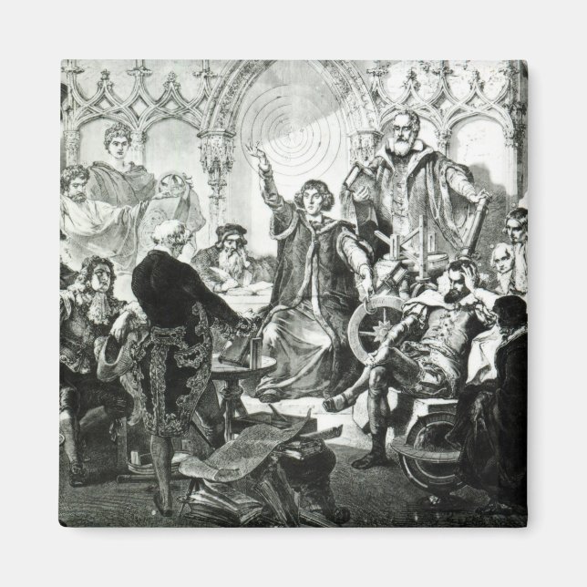 Íman Nicolaus Copérnico Explicando sua Teoria (Frente)