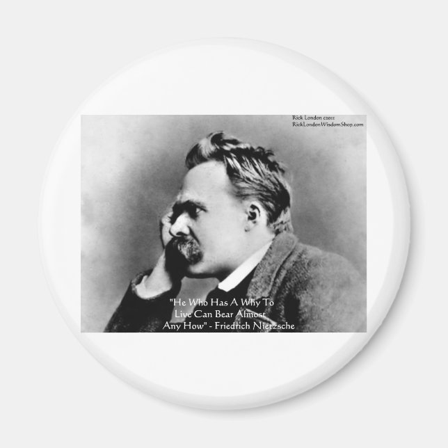 Íman Nietzsche "A Why" Wisdom cita presentes e cartões (Frente)