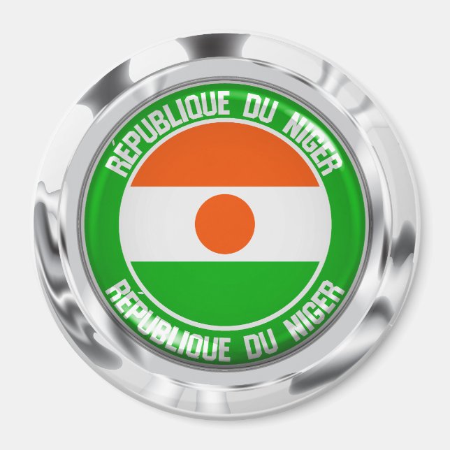 Íman Niger Round Emblem (Frente)