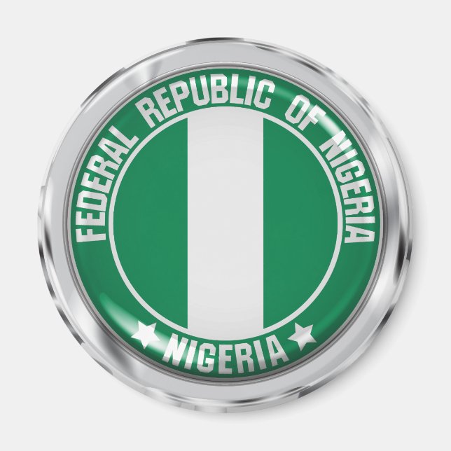 Íman Nigéria Round Emblem (Frente)