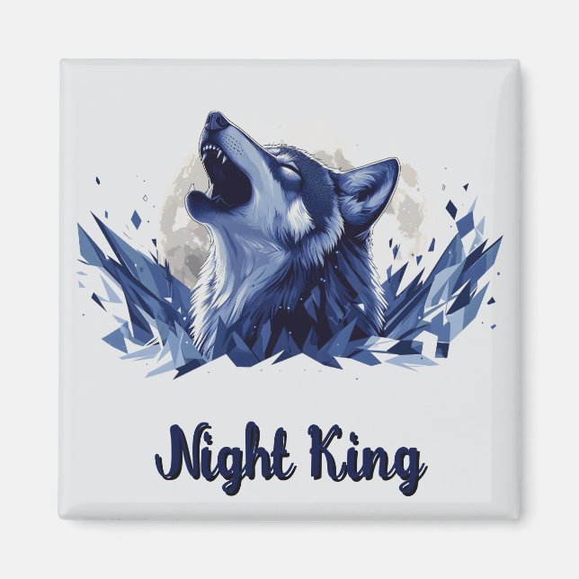 Íman Night King - Howling Wolf com Lua (Frente)