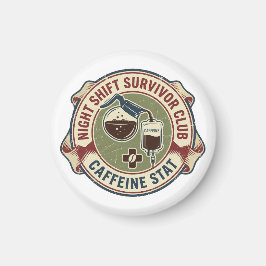 Íman Night Shift Survivor Club Caffeine Nurse Coffee
