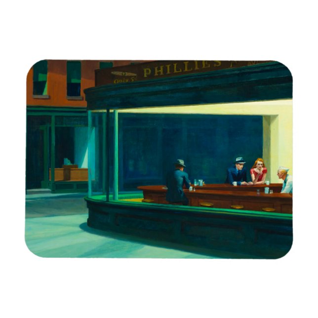Íman Nighthawks, 1942 por Edward Hopper (Horizontal)