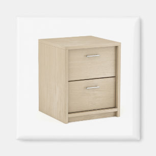 Íman Nightstand de madeira com duas gavetas