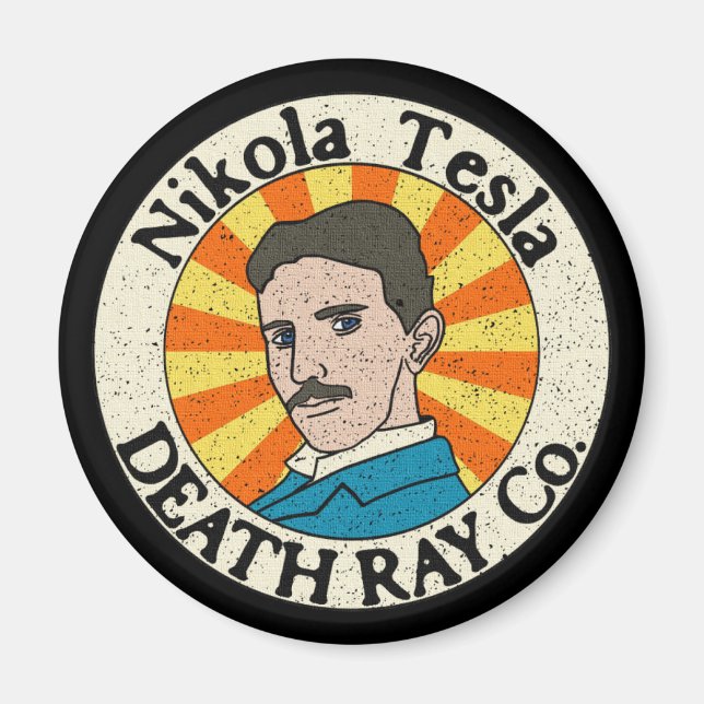 Íman Nikola Tesla Death Ray Co. Magnets (Frente)