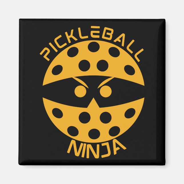 Íman Ninja-de-picleball - laranja (Frente)