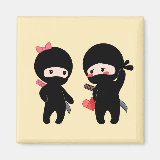 Íman Ninja Pair, Boy e Girl (Frente)