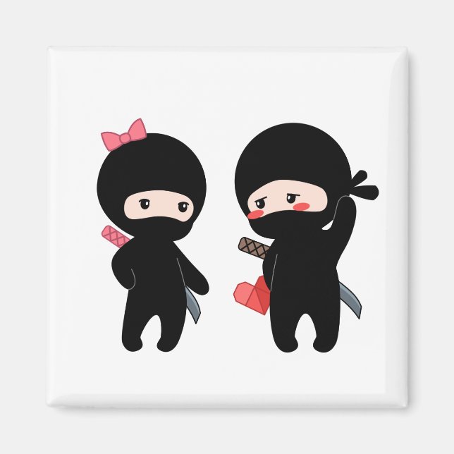 Íman Ninja Pair, Boy e Girl (Frente)