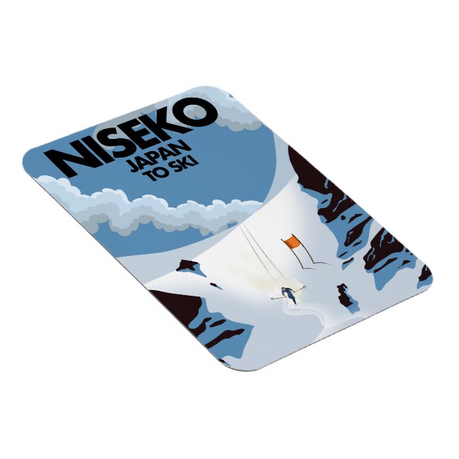 Íman Niseko Japan ski impressão (Lado Direito)