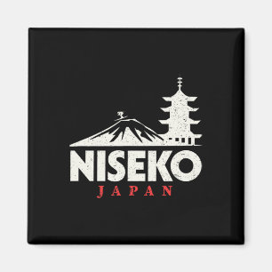 Íman Niseko Japão Ski Resort Retro Skiting Snowboard