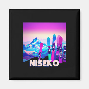 Íman Niseko Ski - Estilo De anos 80 Retroativo, Esqui E