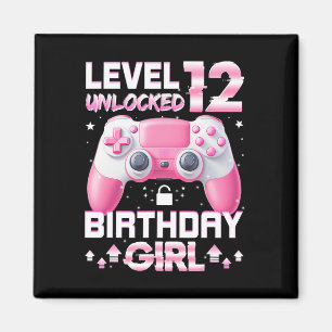 Íman Nível 12 Desbloqueado Video Gamer 12 Anos 12 Anive