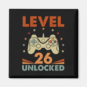 Íman Nível 26 Vídeo Gamer 26º Aniversário 26 Anos