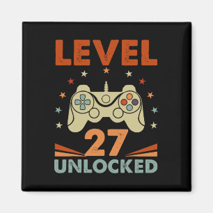 Íman Nível 27 Vídeo Gamer 27º Aniversário 27 Anos