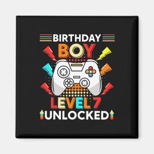 Íman Nível 7 - Aniversário do 7 de jogador de vídeo eng