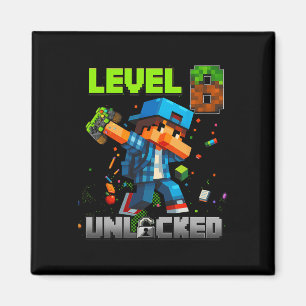 Íman Nível 8 Desbloqueado Funy Aniversariante Pixel Gam