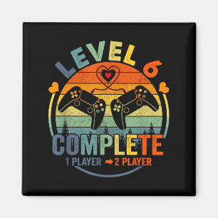 Íman Nível de 6º Aniversário de Casamento do Gamer