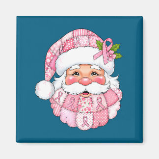 Íman Nk Patchwork Santa Breast Cancer Awareness Christm