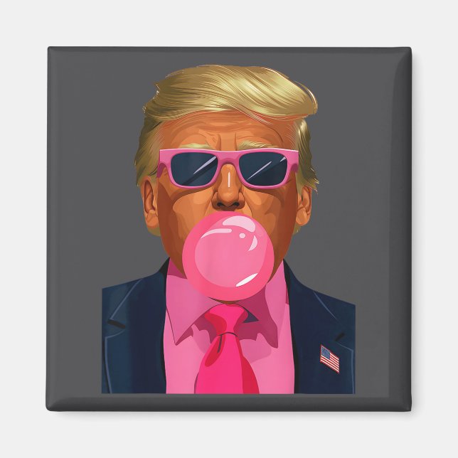 Íman Nk Sungles Trump Bubble Gum 2024 Vote President Fu (Frente)