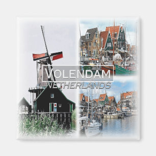 Íman NL0035 Europa, Países Baixos, Volendam, geladeira