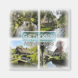 Íman NL0039 Europa, Países Baixos, Giethoorn, geladeira