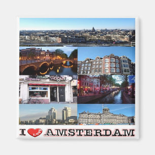 Íman NL - Países Baixos Oland - Amesterdã-I Love-Coll