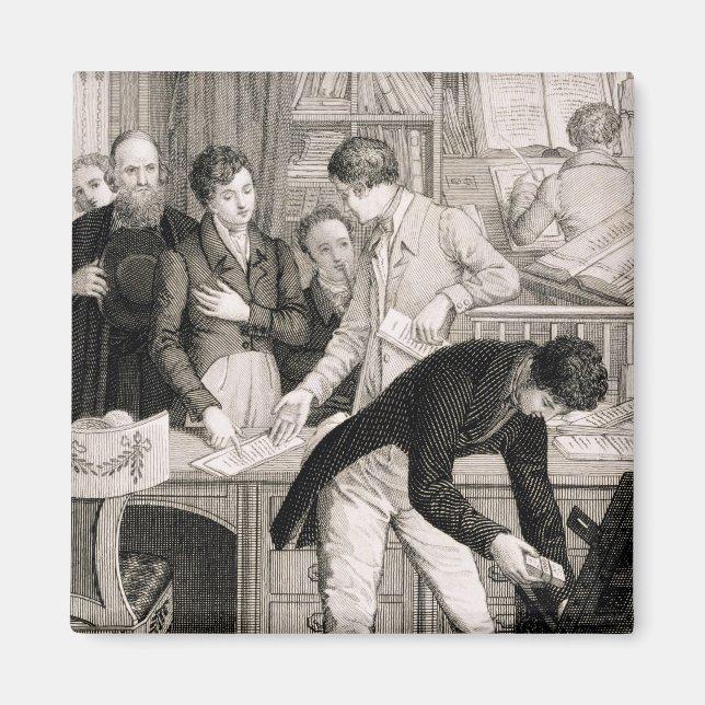 Íman No Banco, c.1800 (gravação) (Frente)