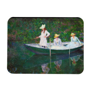 Íman No barco norueguês em Giverny Claude Monet