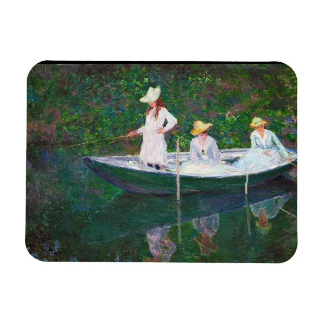 Íman No barco norueguês em Giverny Claude Monet (Horizontal)