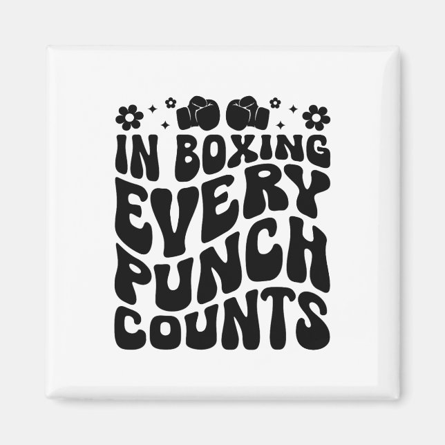 Íman No Boxe Cada Soco Conta Boxeador Esportes Atleta  (Frente)