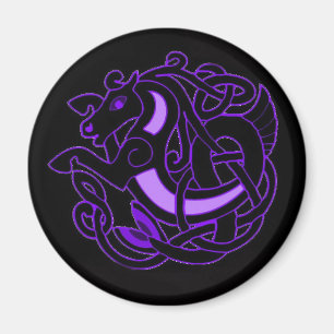 Íman Nó celta do cavalo - roxo + Preto