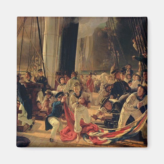 Íman No convés durante uma batalha marítima, 1855 (Frente)