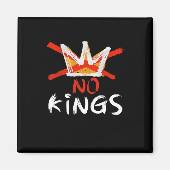 Íman No King Funny Quote Retro Creative Style (Frente)