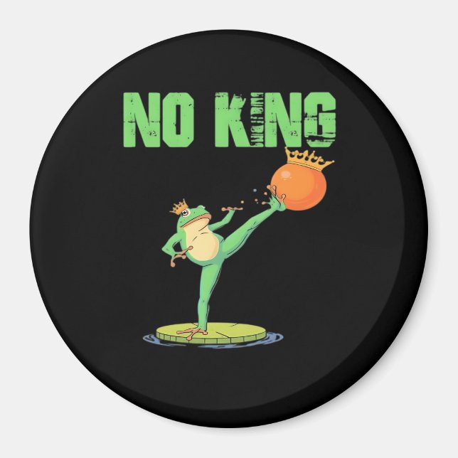 Íman No Kings Portland Frog Protest – Funny Anti-Author (Frente)