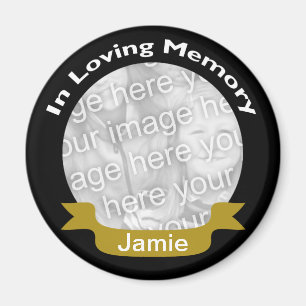 Íman No Loving Memory Black Dourado Photo Magnet
