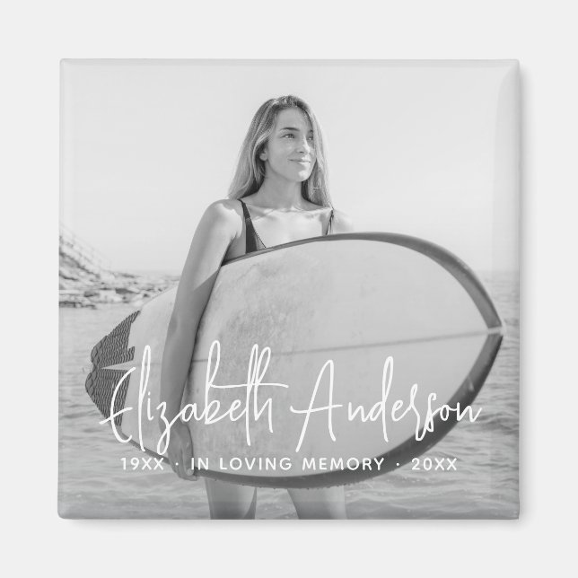 Íman No Loving Memory Memorial Funeral Foto Moderna (Frente)