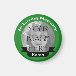 Íman No Loving Memory Photo Green Magnet