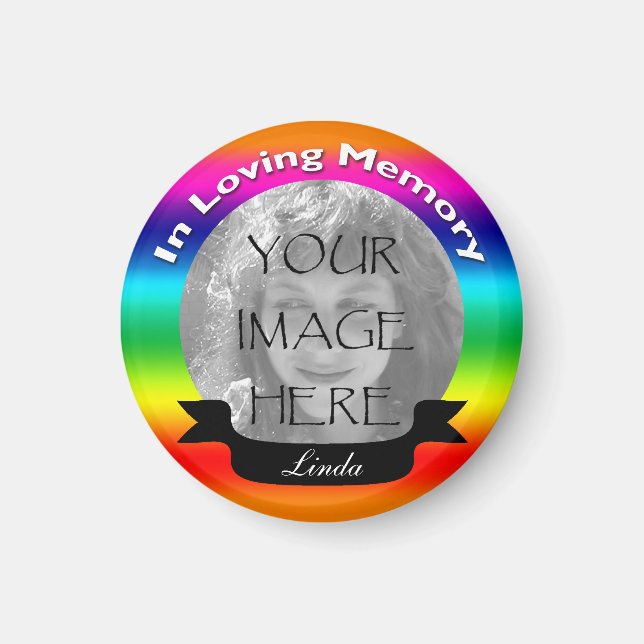 Íman No Loving Memory Rainbow Photo Magnet (Frente)