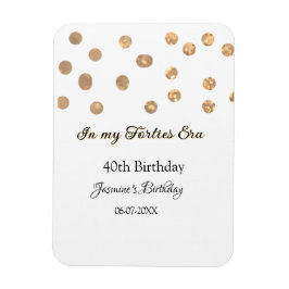 Íman No meu aniversário de 40, ouro pontos feliz