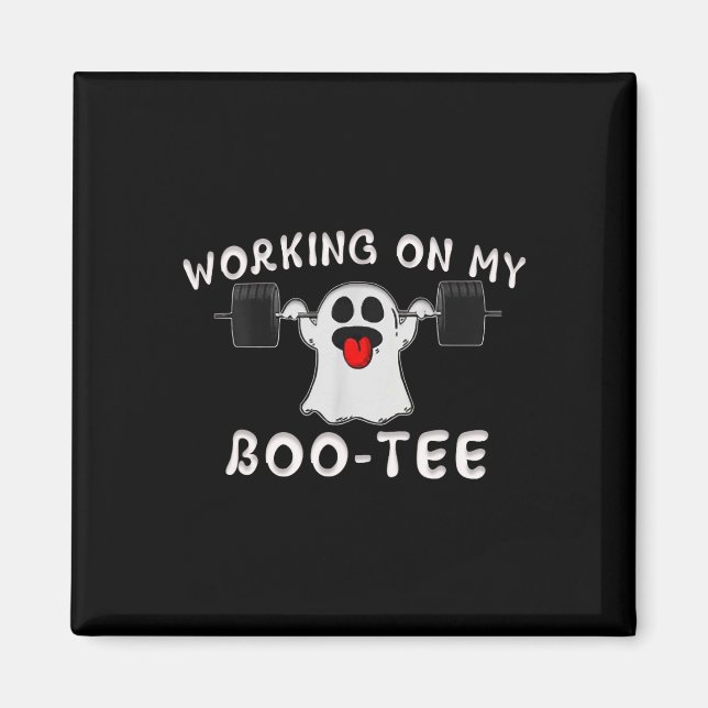 Íman No meu ginásio de trabalho do Tee Halloween (Frente)