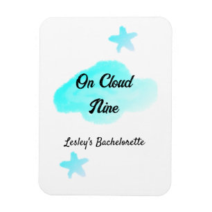 Íman No nono pastel azul estrelas despedida de solteira