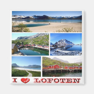 Íman NO - Noruega - Lofoten - I Love - Collage Mosaic