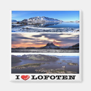 Íman NO - Noruega - Lofoten - I Love - Collage Mosaic