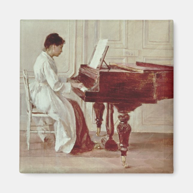 Íman No Piano, 1887 (óleo na canvas) (Frente)