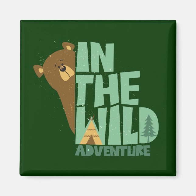 Íman No Urso De Aventura Selvagem (Frente)