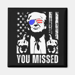 Íman (no verso) Você Perdeu Trump 2024 Bandeira America
