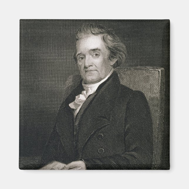 Íman Noah Webster (1758-1843) gravado por Frederick W. (Frente)