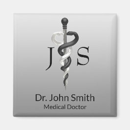 Íman Noble Asclepius Médico Legista Negro Branco