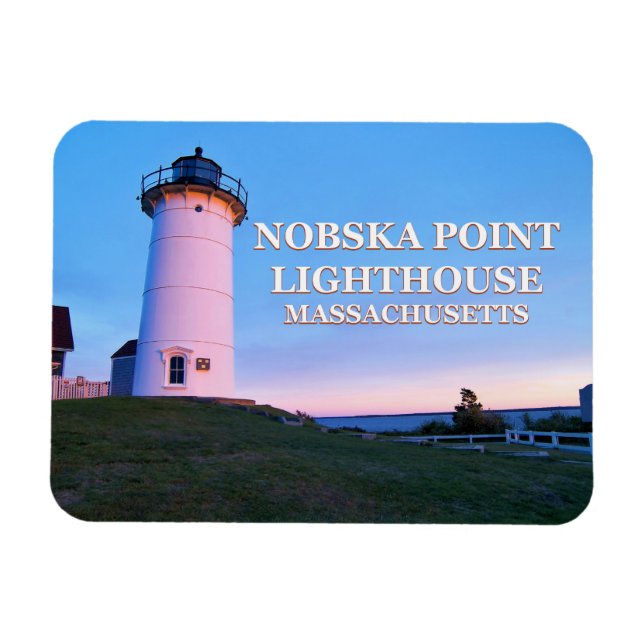 Íman Nobska Point Lighthouse Massachusetts Photo Magnet (Horizontal)