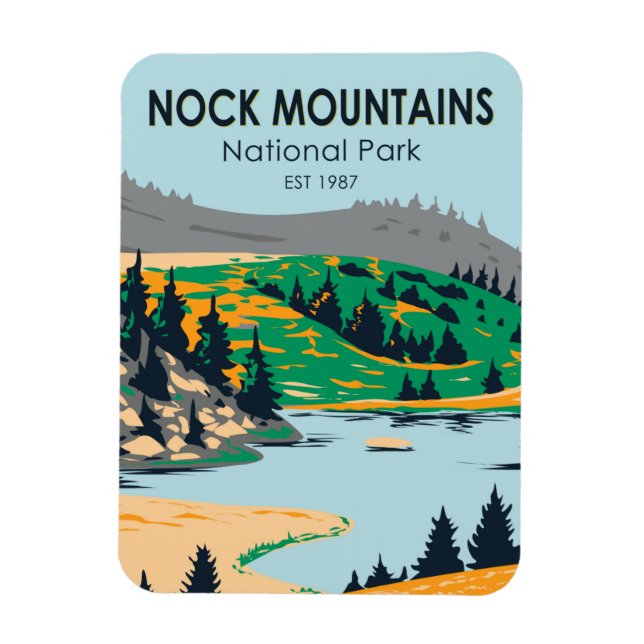 Íman Nock Mountain National Park Austria Vintage (Vertical)